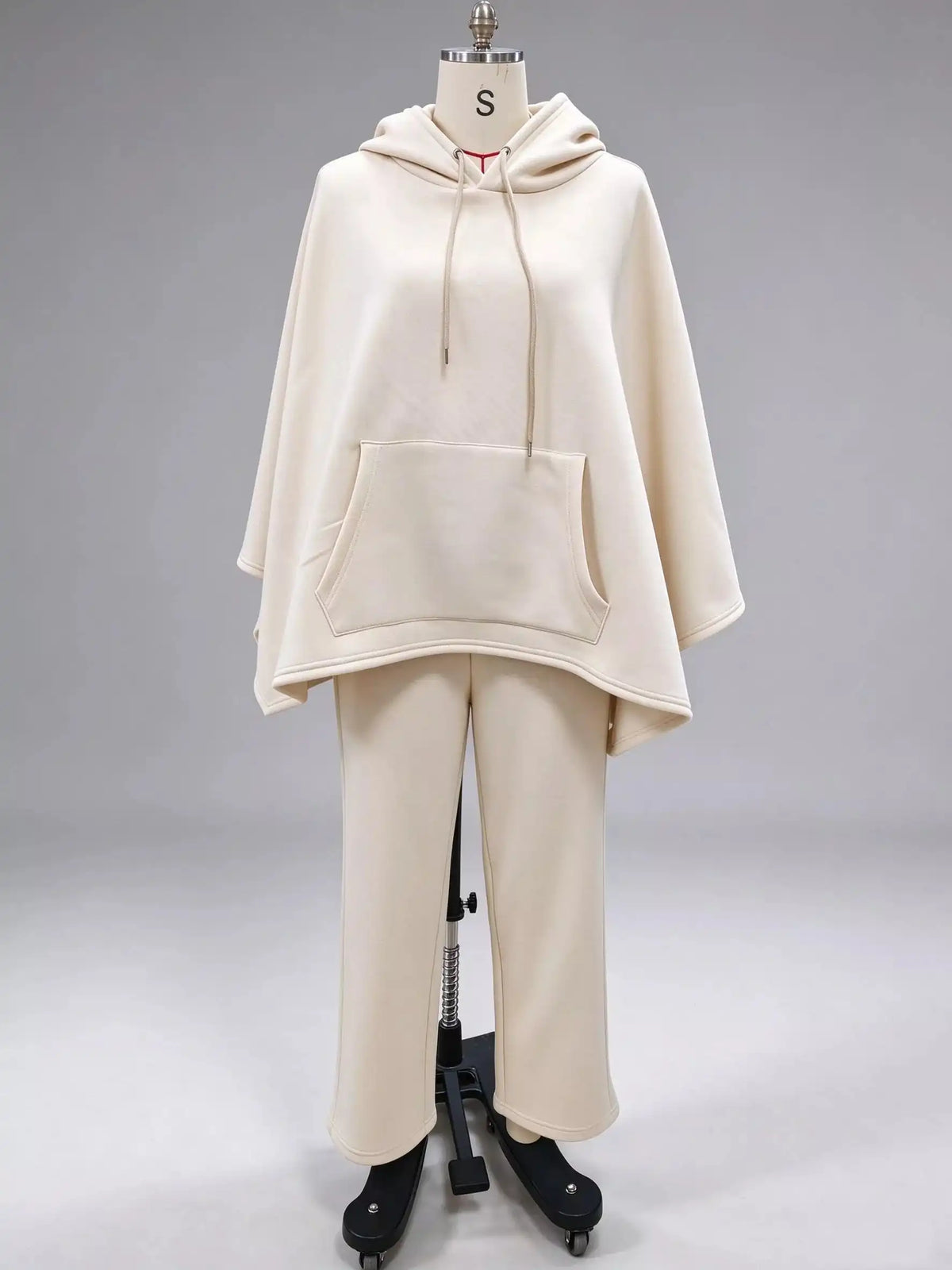 Hooded Poncho and Wide-Leg Pants Set 101001183094460 55 Women's Pants Set Gifts for Her Jerry's Apparel 