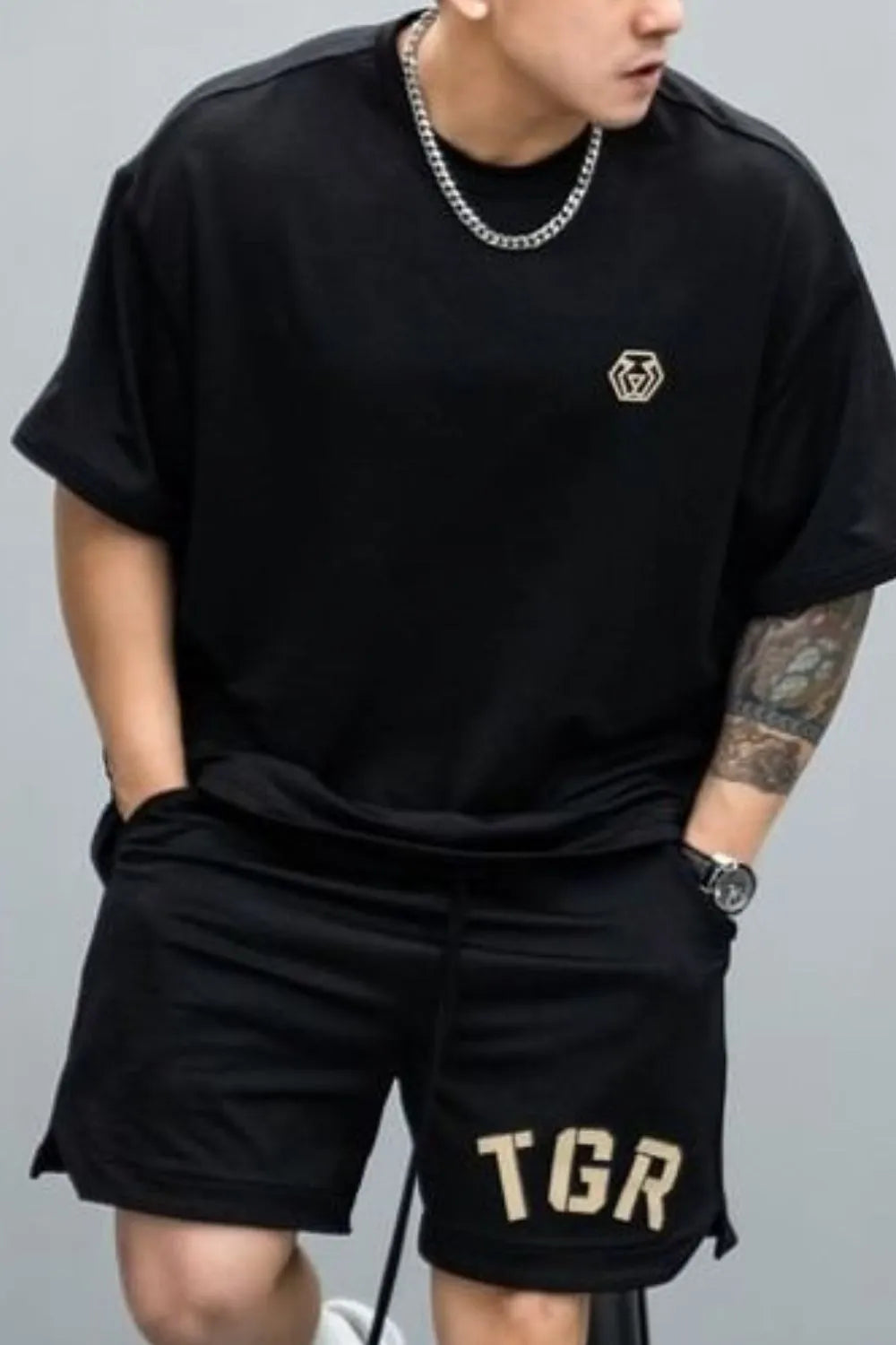 Men's Plus Size Round Neck Half Sleeve T-Shirt
