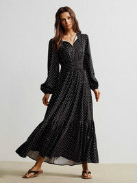 Polka Dot Long Sleeve Maxi Dress 100100228731995 49 Gifts for Her Jerry's Apparel 