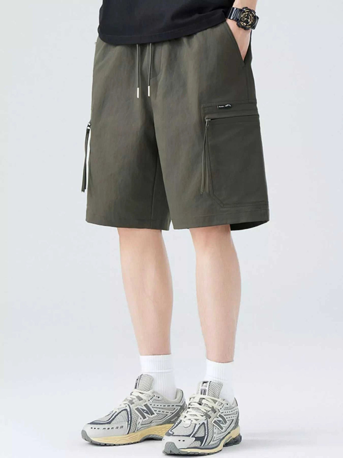Men's Plus Size Drawstring Casual Cargo Shorts 100400260821001 58 Affordable Fashion Under $100 Jerry's Apparel 