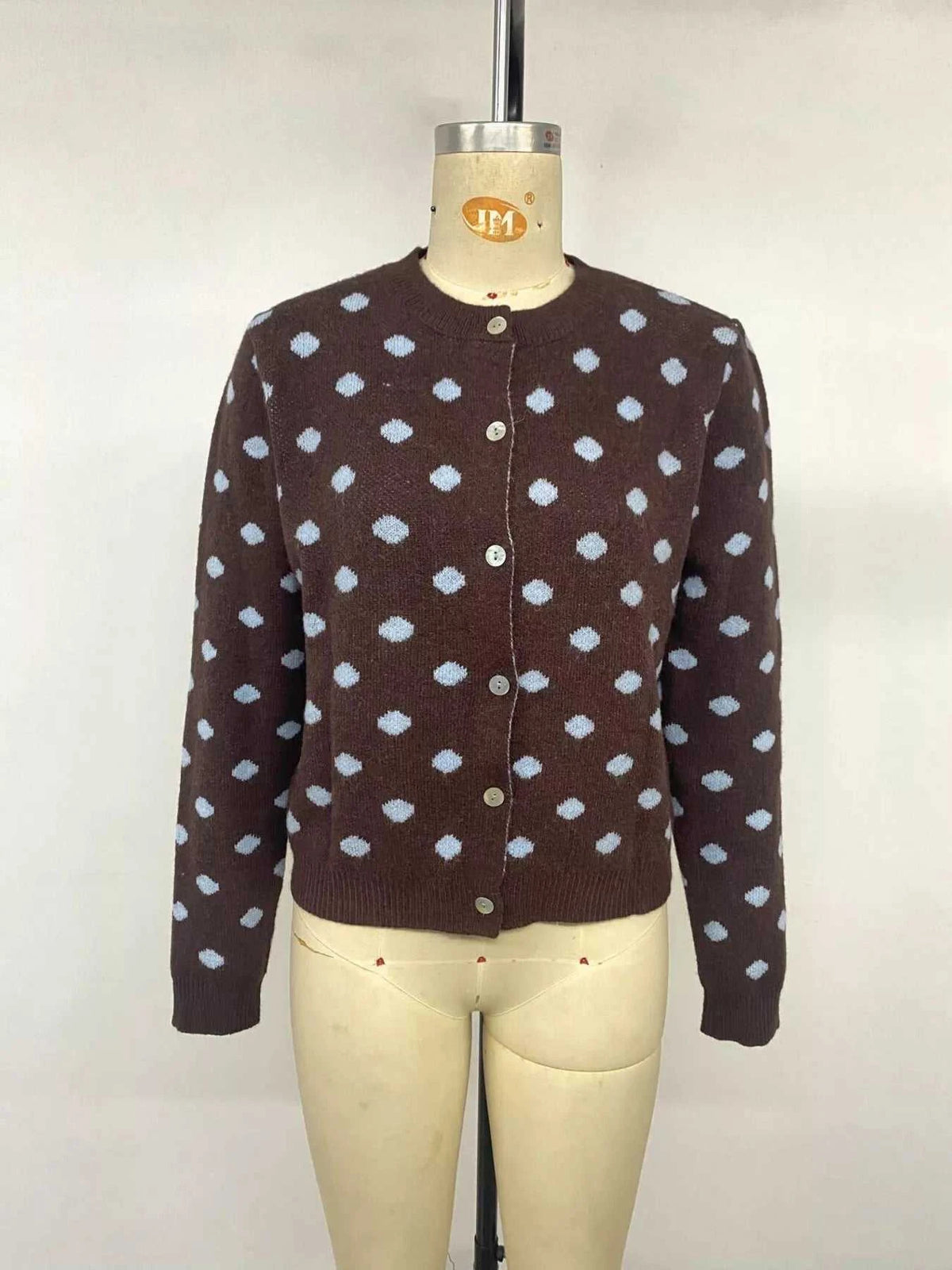 Polka Dot Button Up Cardigan 100100455414411 44 Affordable Fashion Under $100 Jerry's Apparel 