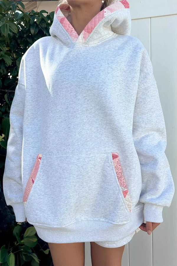 Contrast Patchwork Oversized Hoodie 100100936843388 50 Affordable Fashion Under $100 Jerry's Apparel 