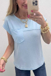 Waffle Knit Pocket T-Shirt 100100553561589 26 Affordable Fashion Under $100 Jerry's Apparel 