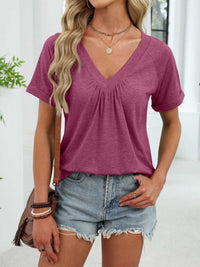 Casual V-Neck Short Sleeve T-Shirt 100100731554922 25 Affordable Fashion Under $100 Jerry's Apparel 