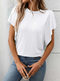 Round Neck Flutter Sleeve T-Shirt 100100468281947 23 Affordable Fashion Under $100 Jerry's Apparel 