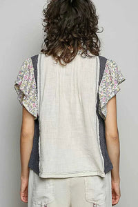 POL V-Neck Floral Ruffle Sleeve Blouse 100100225781650 62 Affordable Fashion Under $100 Jerry's Apparel 