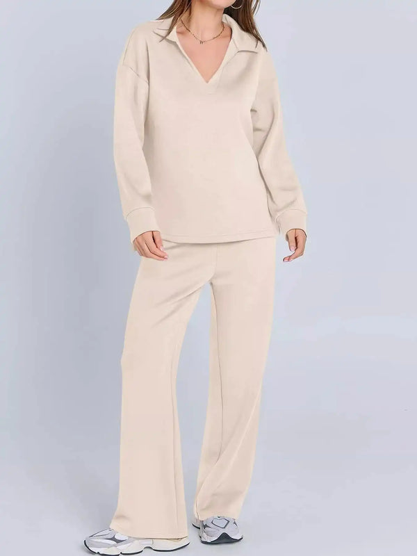 Dropped Shoulder Top and Pants Set 101001926020102 36 Gifts for Her Jerry's Apparel 