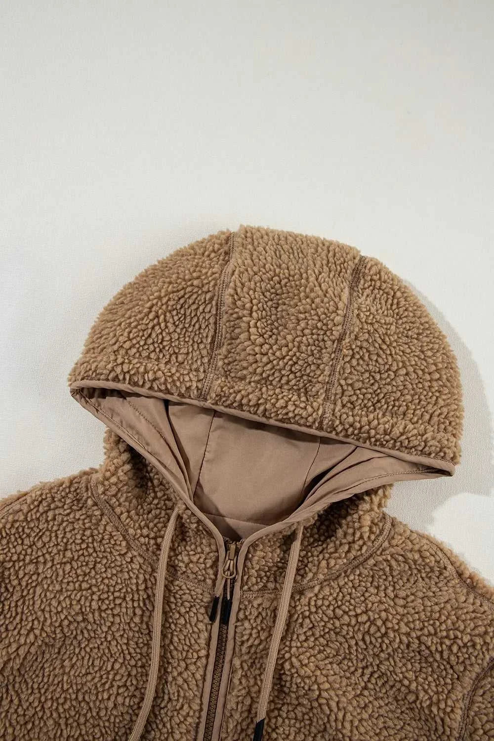 Drawstring Fleece Zip Up Hooded Jacket 100100076344341 72 Affordable Fashion Under $100 Jerry's Apparel 