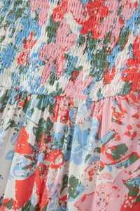 Floral Print V Neck Contrast Trim Flutter Sleeve Long Dress 100100057269818 71 Affordable Fashion Under $100 Jerry's Apparel 