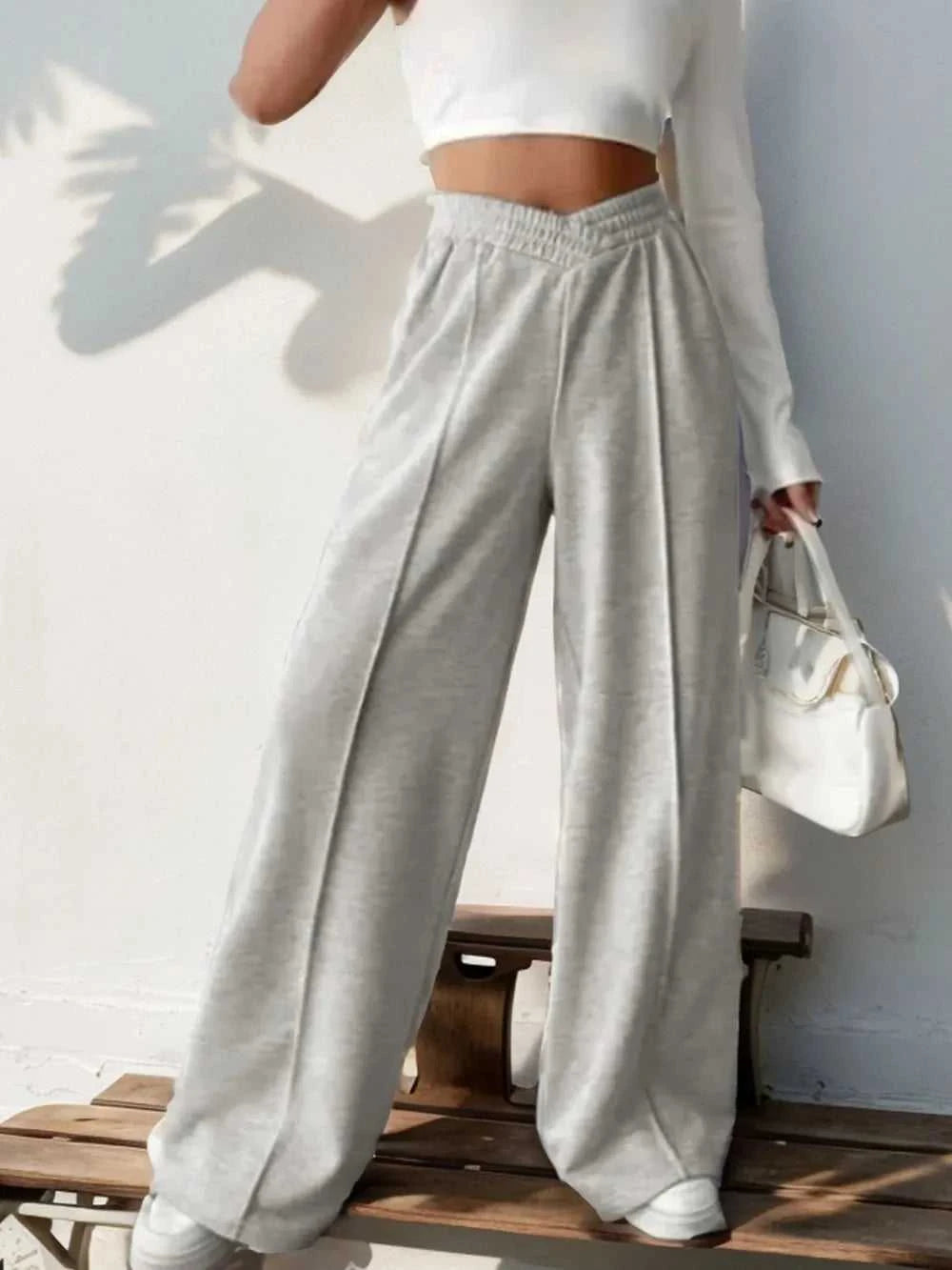 Perfee Elastic Waist Wide Leg Pants 100100093091393 32 Affordable Fashion Under $100 Jerry's Apparel 