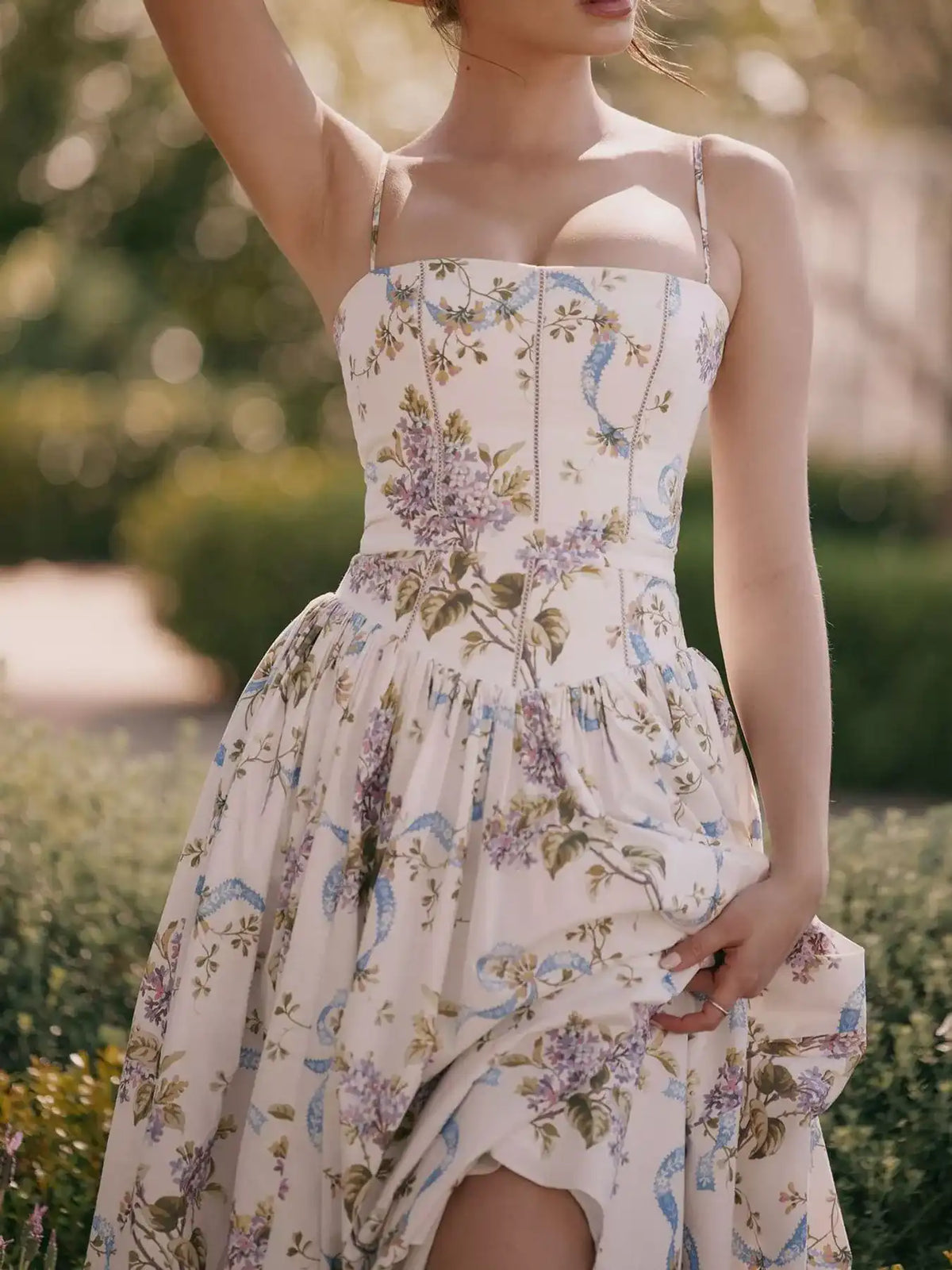 Floral Spaghetti Straps Midi Dress 101001005550846 56 Affordable Fashion Under $100 Jerry's Apparel 