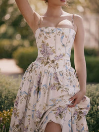 Floral Spaghetti Straps Midi Dress 101001005550846 56 Affordable Fashion Under $100 Jerry's Apparel 