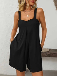 Mandy Sweetheart Neck Wide Strap Romper with Pockets 100100323171551 26 Affordable Fashion Under $100 Jerry's Apparel 