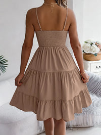 Smocked Back Tiered Cami Dress