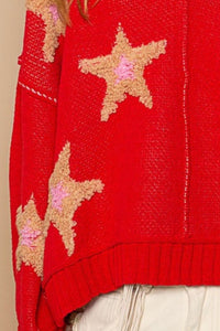 Long Sleeve Star Patch Sweater