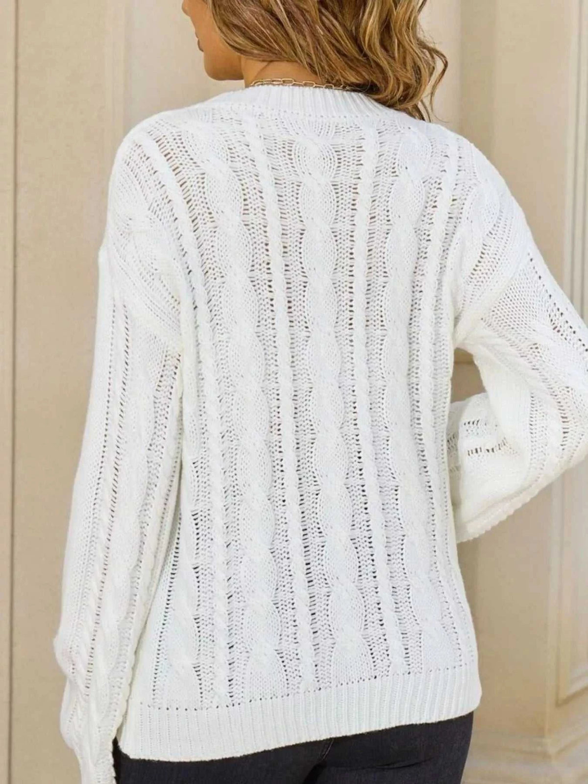 Cable Knit Long Sleeve Sweater 100100664831062 46 Affordable Fashion Under $100 Jerry's Apparel 