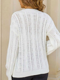 Cable Knit Long Sleeve Sweater 100100664831062 46 Affordable Fashion Under $100 Jerry's Apparel 