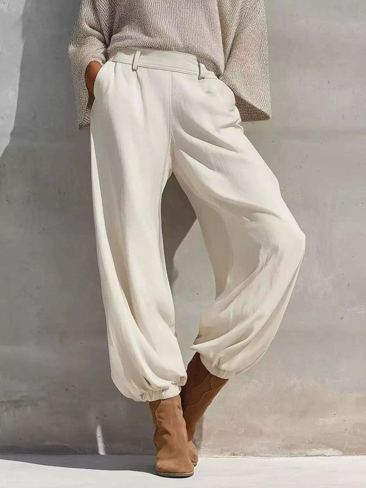 One-Shoulder Knit Top and High-Waisted Pants Set 101001302987869 58 Women's Pants Set Gifts for Her Jerry's Apparel 