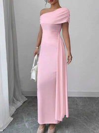 One-Shoulder Ruched Maxi Dress 100100331278451 36 Seasonal Fashion Collections Jerry's Apparel 