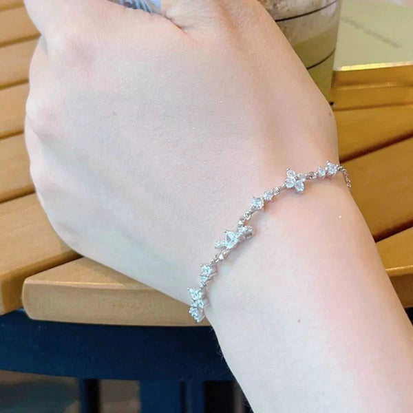 925 Sterling Silver Chain Bow Bracelet 100500004456042 49 Affordable Fashion Under $100 Jerry's Apparel 