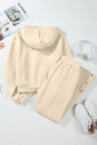 Long Sleeve Hooded Top and Pants Active Set