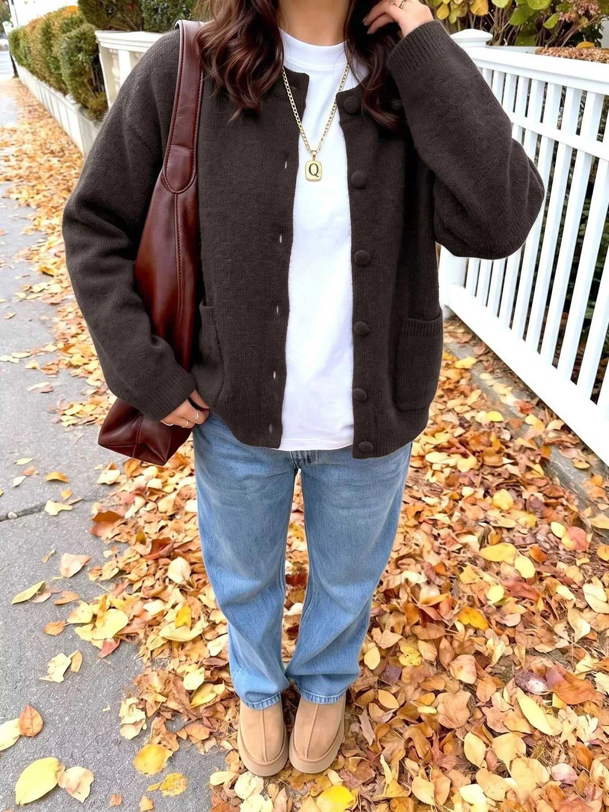 Crew Neck Button-Up Cardigan 100100204683284 50 Affordable Fashion Under $100 Jerry's Apparel 
