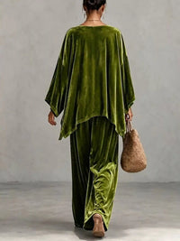 Full Size Asymmetrical Top and Wide Leg Pants Set Plus Size 101001927528588 54 Affordable Fashion Under $100 Jerry's Apparel 