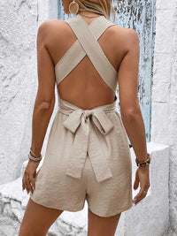 Crisscross Sleeveless Tie Back Romper 100100583451873 25 Affordable Fashion Under $100 Jerry's Apparel 
