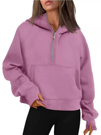 Half Zip Raglan Sleeve Hoodie 100100054152275 53 Affordable Fashion Under $100 Jerry's Apparel 