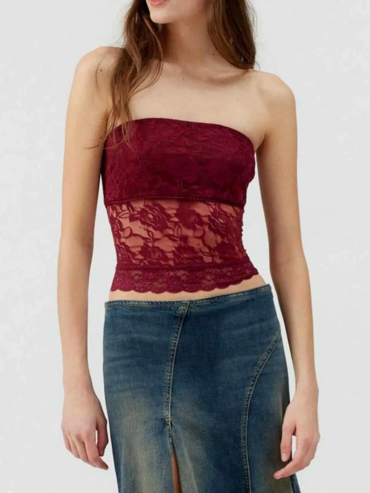 Lace Strapless Tube Top 100100312121520 25 Affordable Fashion Under $100 Jerry's Apparel 