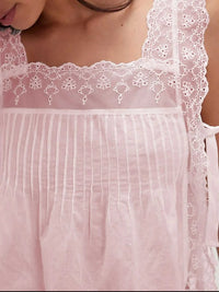 Lace-Trimmed Eyelet Square Neck Top 100100853981387 43 Affordable Fashion Under $100 Jerry's Apparel 