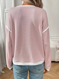 Ribbed Knit Contrast Trim Sweater 100100032701989 29 Affordable Fashion Under $100 Jerry's Apparel 