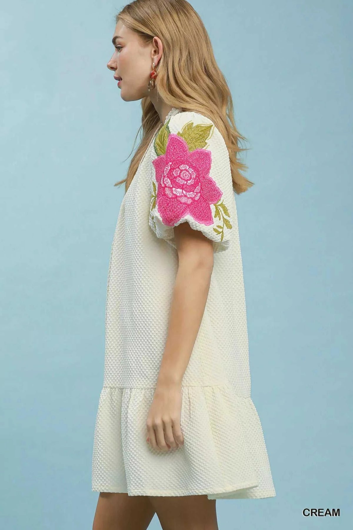 Umgee Floral Embroidered Textured Jacquard Dress 100100159191840 64 Affordable Fashion Under $100 Jerry's Apparel 