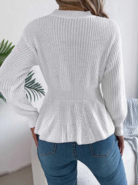Cable Knit Peplum Sweater 101002224335272 37 Affordable Fashion Under $100 Jerry's Apparel 
