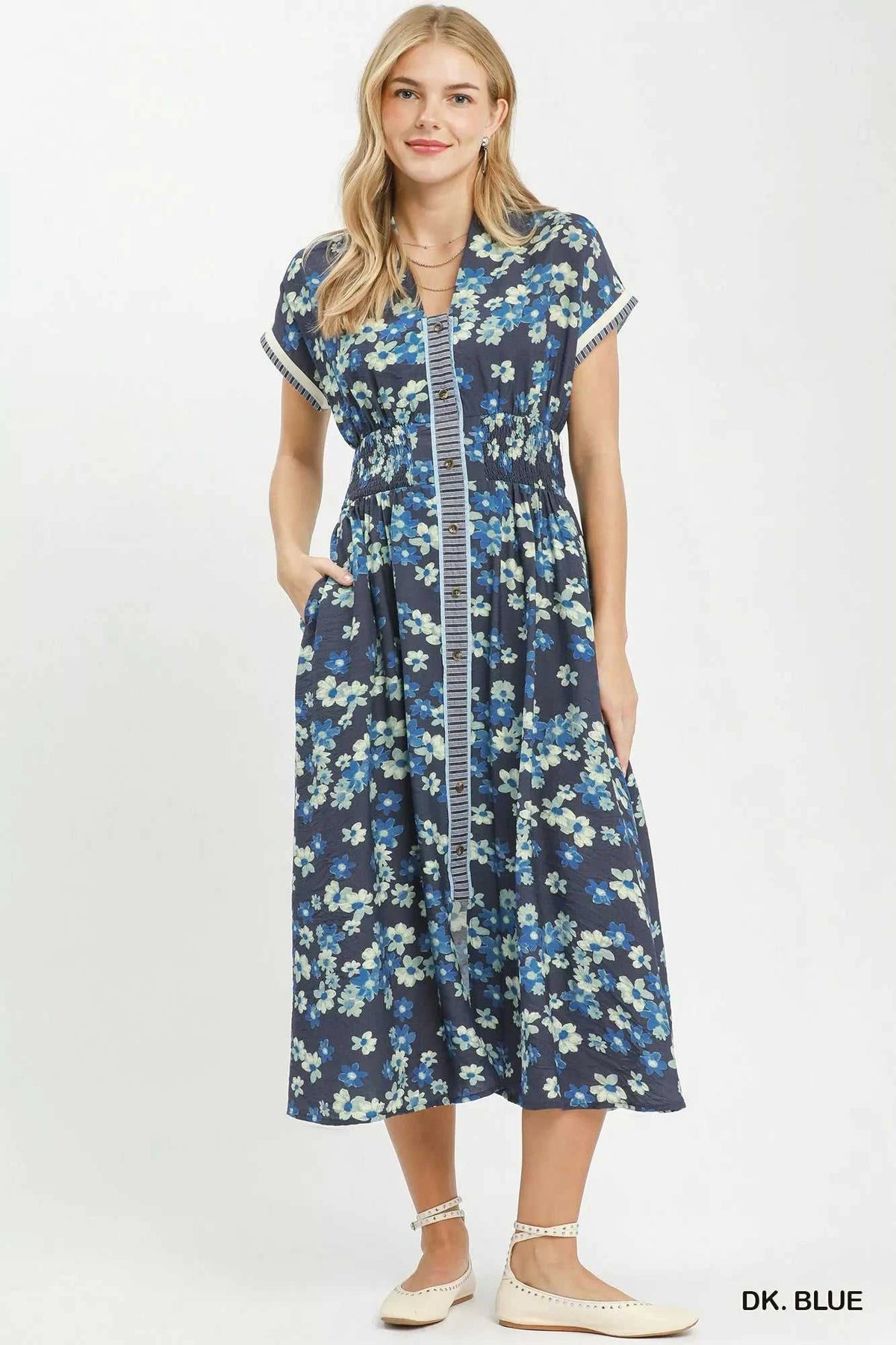 Umgee Ruffle Sleeve Henley Shift Dress 100100941531078 66 Affordable Fashion Under $100 Jerry's Apparel 