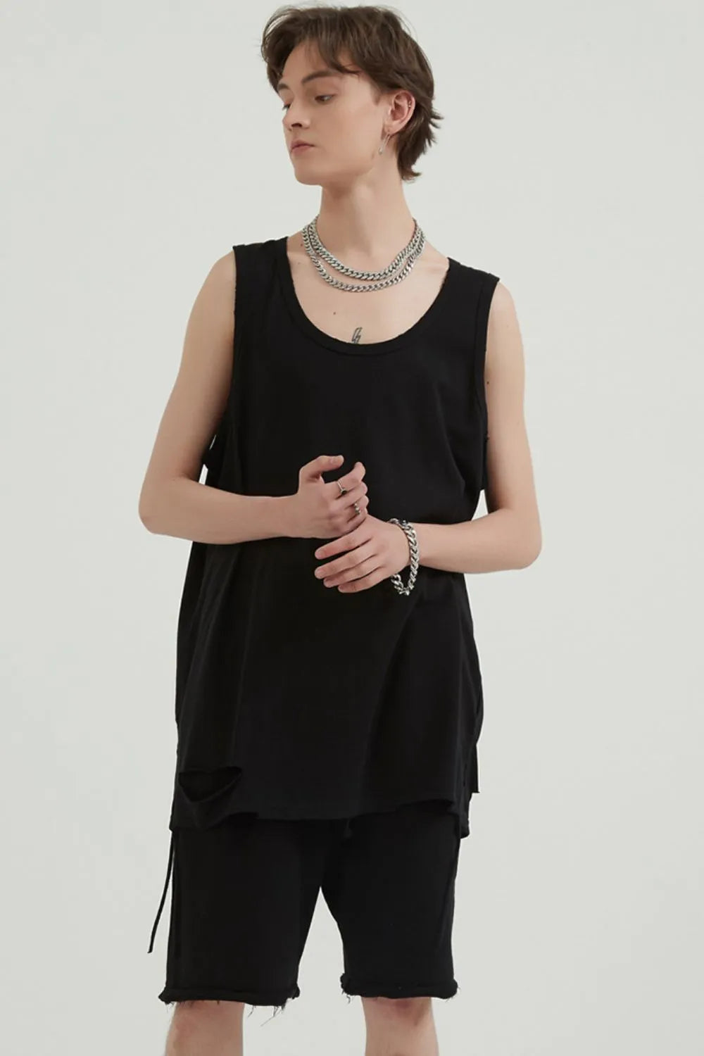 Men's Round Neck Wide Strap Tank