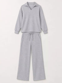 Dropped Shoulder Top and Pants Set 101001926020102 36 Women's Pants Set Gifts for Her Jerry's Apparel 