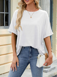 Casual Loose Fit Rolled Sleeve T-Shirt 100100846471189 23 Affordable Fashion Under $100 Jerry's Apparel 