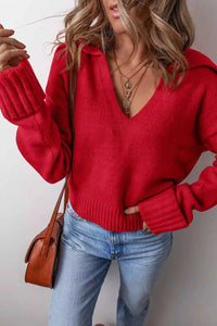 Ribbed Hem Long Sleeve Sweater 100100744981225 46 Affordable Fashion Under $100 Jerry's Apparel 