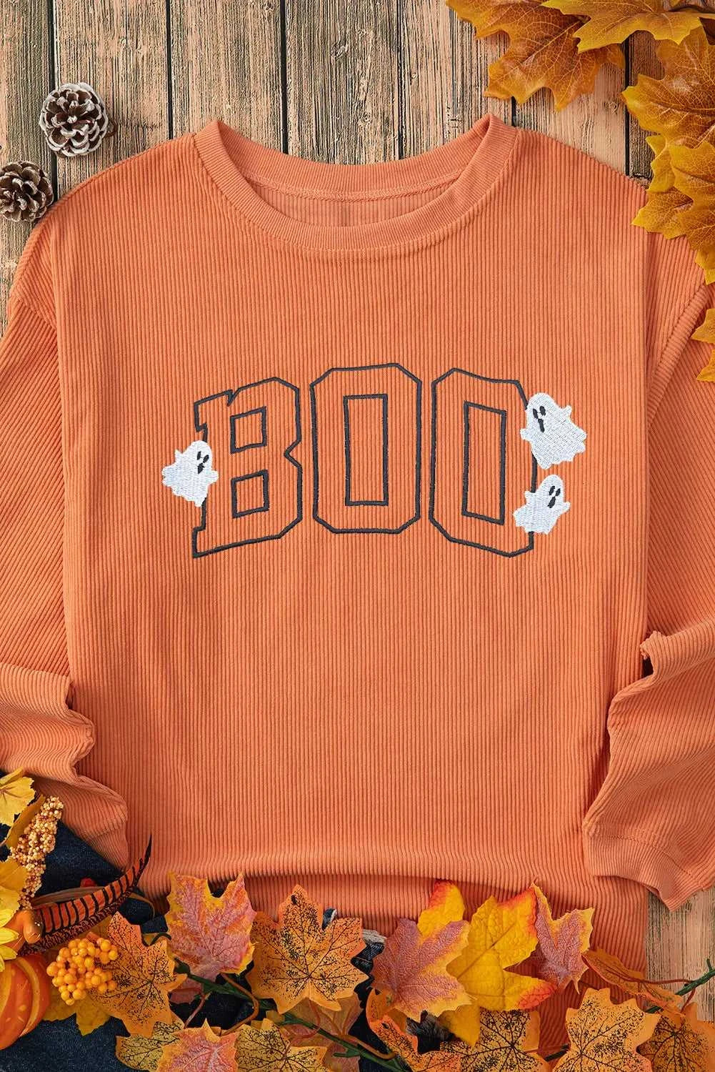 BOO Round Neck Long Sleeve Sweatshirt 100100076801036 43 Affordable Fashion Under $100 Jerry's Apparel 