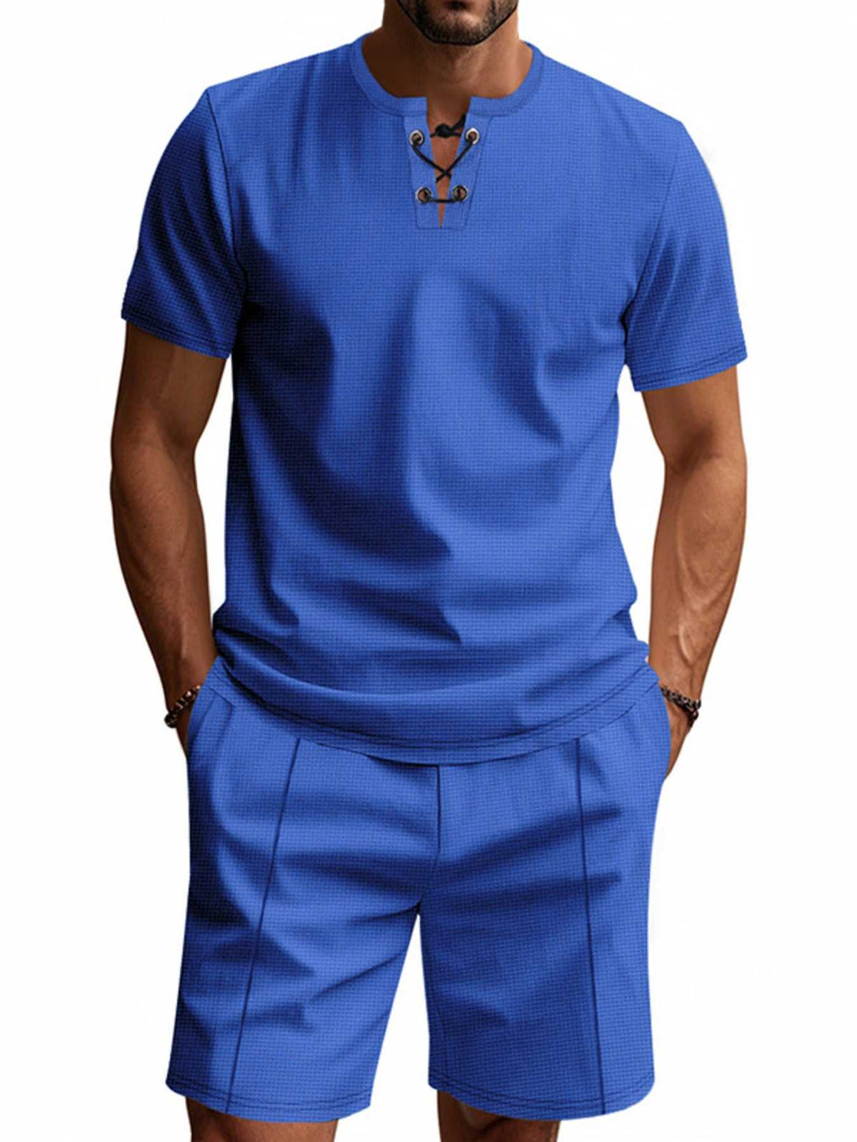 Men's Full Size Casual Short Sleeve Top & Shorts Set Plus Size 100400527346146 34 Affordable Fashion Under $100 Jerry's Apparel 