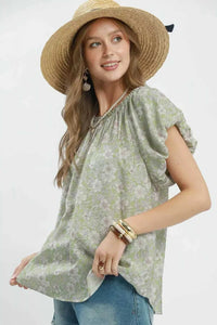 Umgee Floral Puff Sleeve Blouse 100100619591928 47 Affordable Fashion Under $100 Jerry's Apparel 