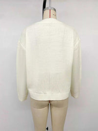Bow Graphic Round Neck Sweater 100100406045072 38 Affordable Fashion Under $100 Jerry's Apparel 