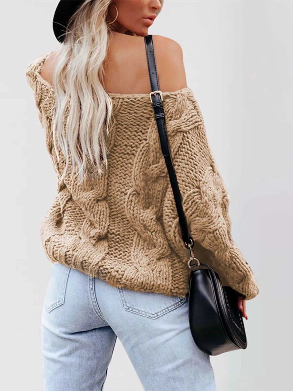 Chunky Cable Knit Long Sleeve Sweater 100100564229501 50 Affordable Fashion Under $100 Jerry's Apparel 