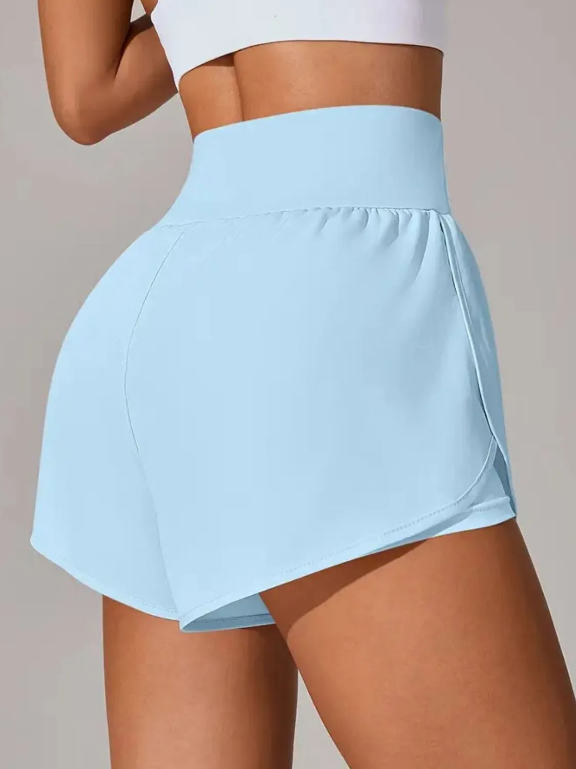 Pocketed High Waist Active Shorts
