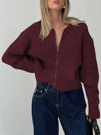 Zip Up Long Sleeve Cardigan 100100441902205 59 Affordable Fashion Under $100 Jerry's Apparel 