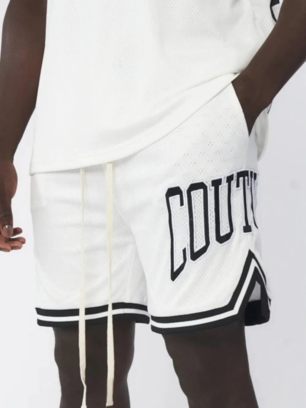 Men's Plus Size Letter Drawstring Shorts