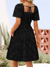 Smocked Square Neck Tiered Mini Dress 100100732221330 56 Affordable Fashion Under $100 Jerry's Apparel 