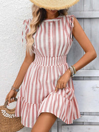 Striped Ruffle Hem Summer Dress 100100817311955 33 Affordable Fashion Under $100 Jerry's Apparel 