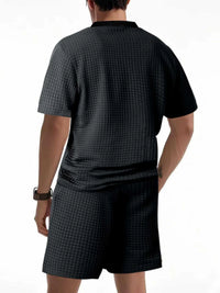 Men's Full Size Textured Round Neck Top and Shorts Set Plus SIze 100400215692578 39 Affordable Fashion Under $100 Jerry's Apparel 